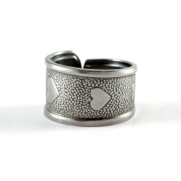 Heart Texture Stainless Steel Spoon Ring by Midnight Jo