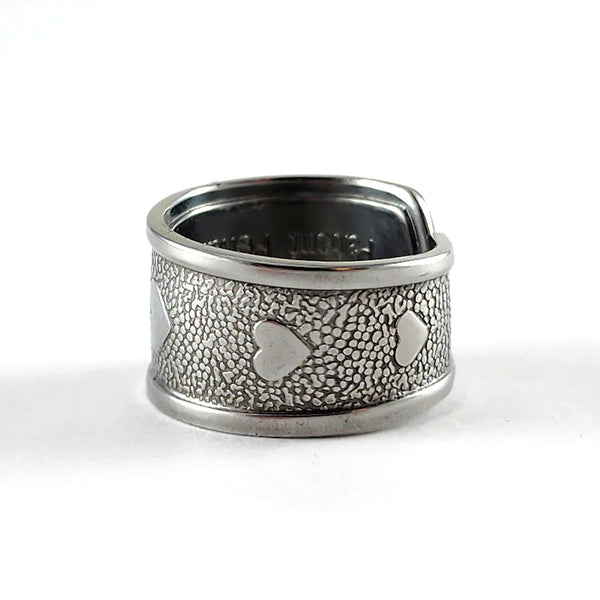 Heart Texture Stainless Steel Spoon Ring by Midnight Jo