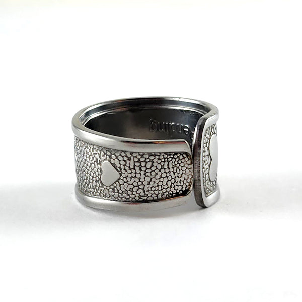 Heart Texture Stainless Steel Spoon Ring by Midnight Jo