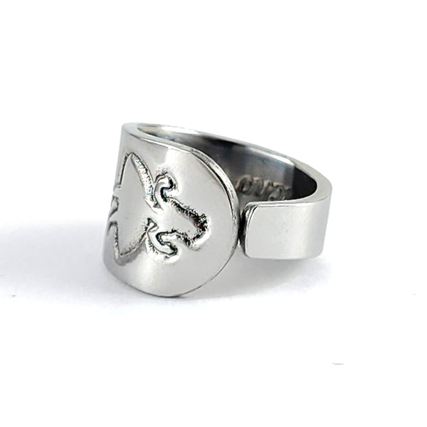 Alice in Wonderland Stainless Steel Spoon Ring by Midnight Jo echo card suits