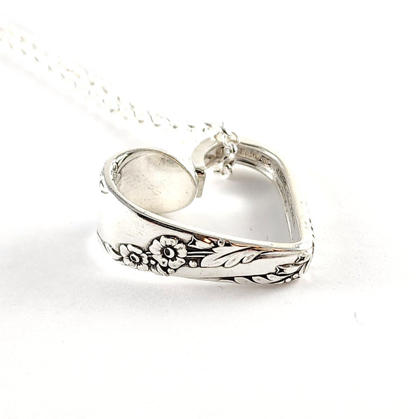 Oneida Bridal Wreath Floating Heart Spoon Necklace by Midnight Jo