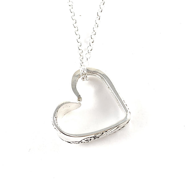 Oneida Bridal Wreath Floating Heart Spoon Necklace by Midnight Jo