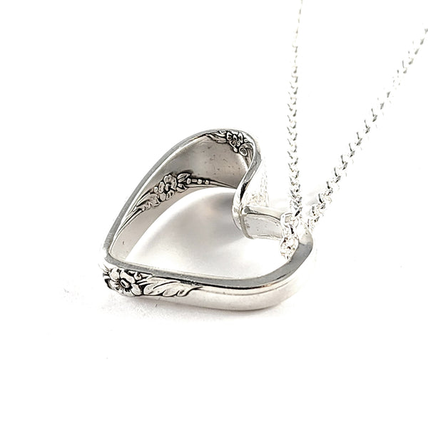 Oneida Bridal Wreath Floating Heart Spoon Necklace by Midnight Jo