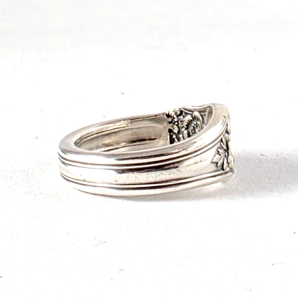 Gorham Buttercup Sterling Silver Narrow Band Spoon Ring by Midnight Jo