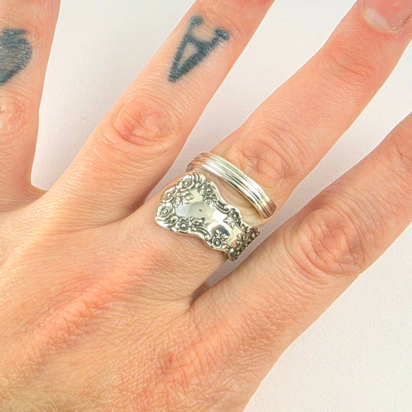 Gorham Buttercup Sterling Silver Wrap Around Spoon Ring by Midnight Jo