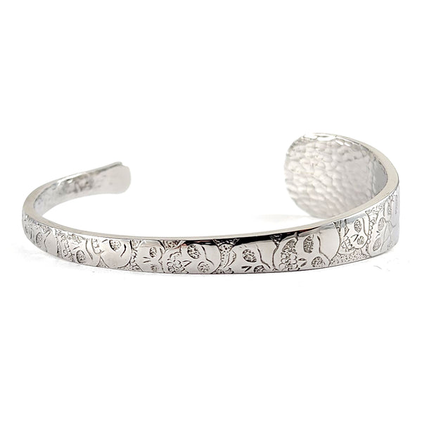 Calavera Skulls Stainless Steel Spoon Cuff Bracelet by Midnight Jo liberty tabletop