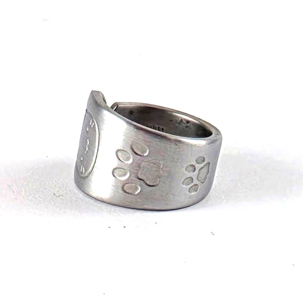 Japanese Cat Stainless Steel Spoon Ring by Midnight Jo