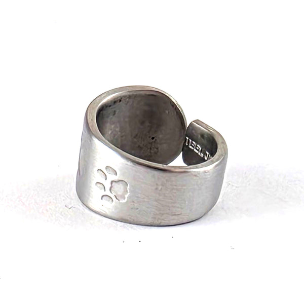 Japanese Cat Stainless Steel Spoon Ring by Midnight Jo