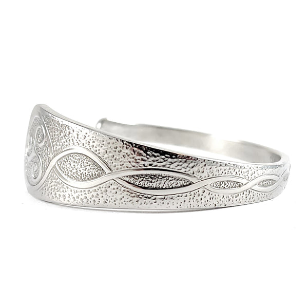 Triskeles Celtic Knot Stainless Steel Spoon Cuff Bracelet by Midnight Jo liberty tabletop