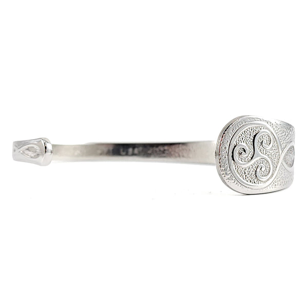 Triskeles Celtic Knot Stainless Steel Spoon Cuff Bracelet by Midnight Jo liberty tabletop