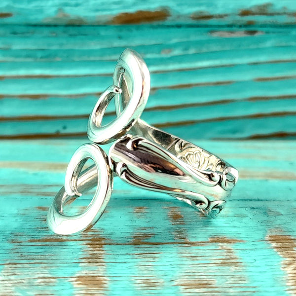 Sterling Silver Fork Tine Heart Ring Size 9 by Midnight Jo