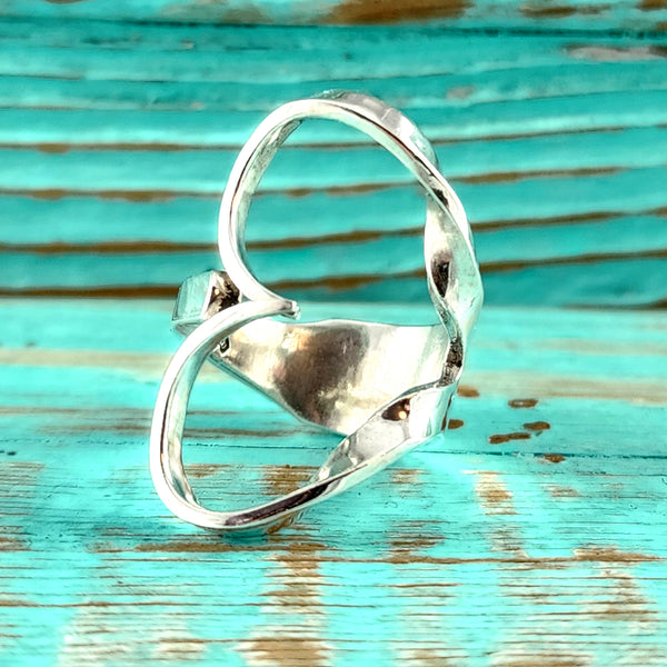 Sterling Silver Fork Tine Heart Ring Size 5.5 C by Midnight Jo