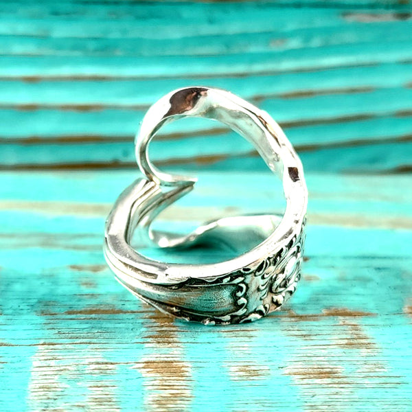 Sterling Silver Fork Tine Heart Ring Size 7 by Midnight Jo