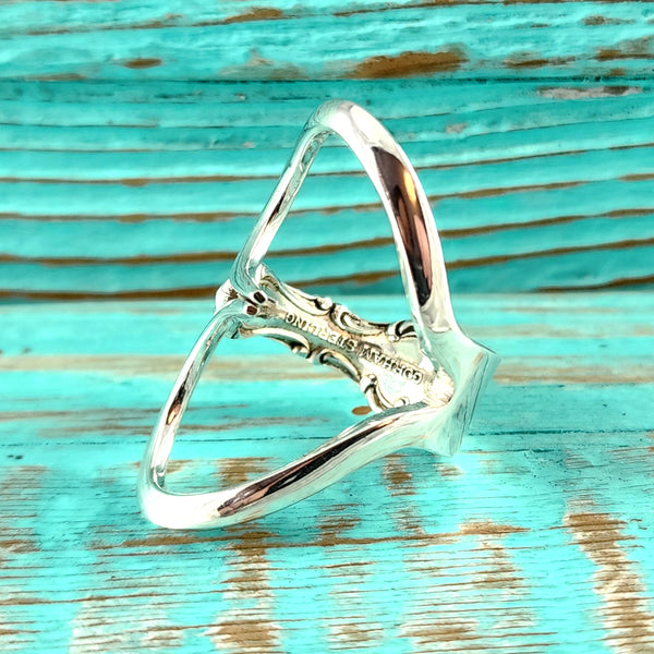 Sterling Silver Fork Tine Heart Ring Size 10 by Midnight Jo