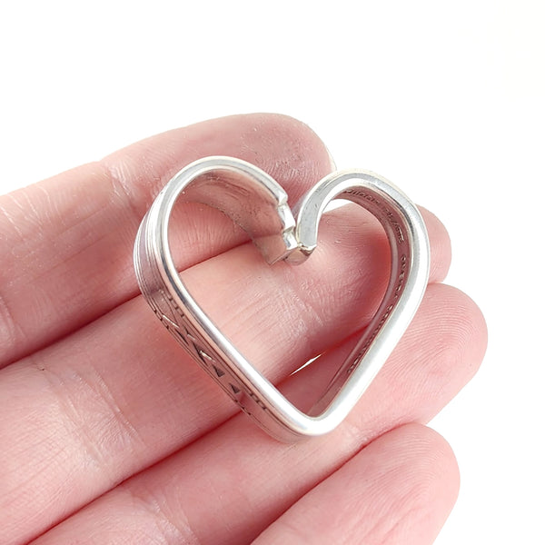 Oneida Friendship Medality Floating Heart Spoon Necklace by Midnight Jo