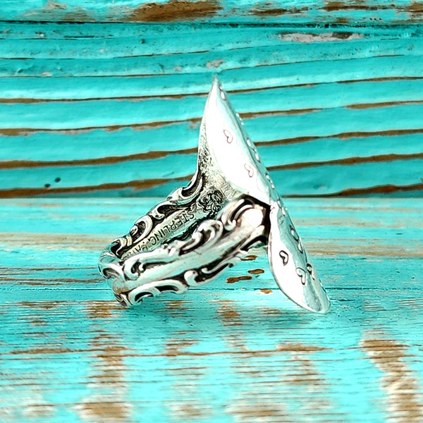 Sterling Silver Heart Spoon Ring Size 8 by Midnight Jo