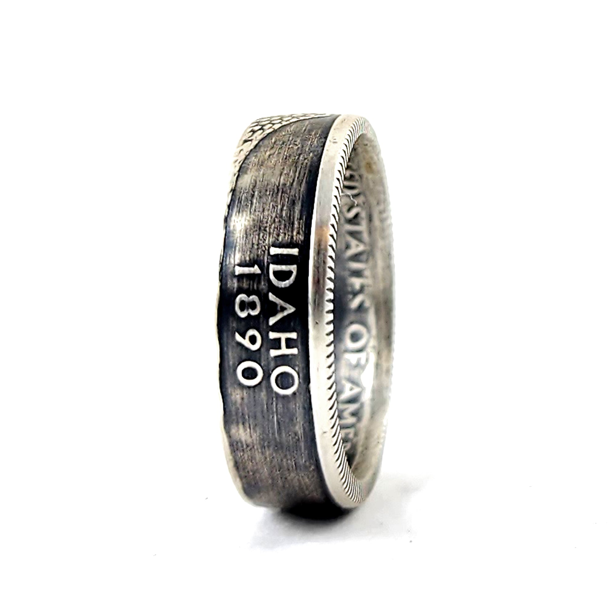 Silver Idaho Coin Ring - State Quarter Rings by Midnight Jo