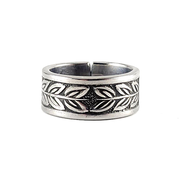 Vintage Norwood Leaves Stainless Steel Spoon Ring by Midnight Jo