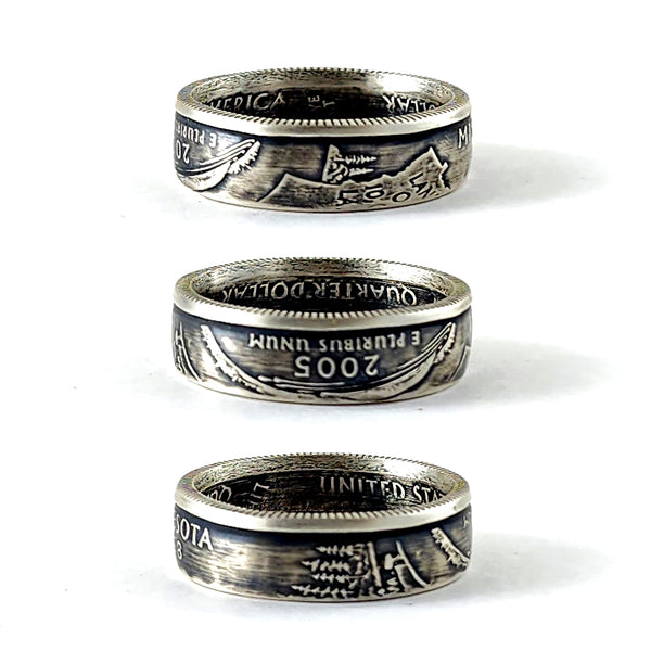 90% Silver Minnesota Quarter Ring coin rings by midnight jo