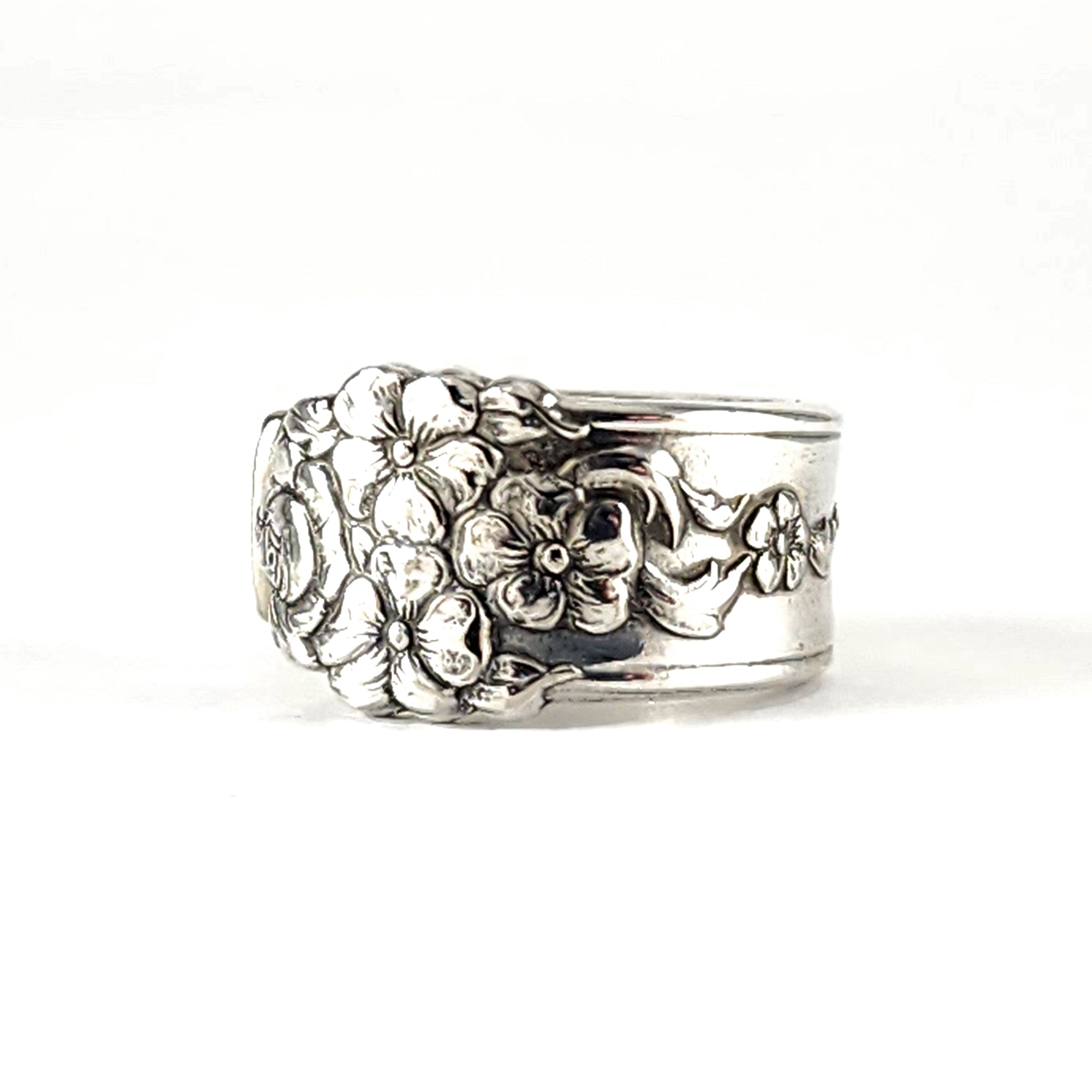 National Silver Moss Rose Spoon Ring by Midnight Jo