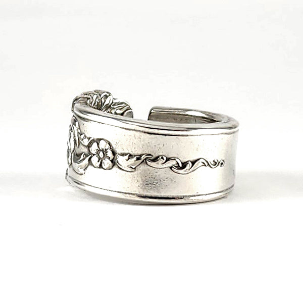 National Silver Moss Rose Spoon Ring by Midnight Jo