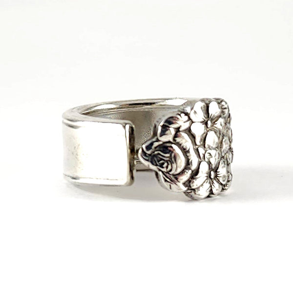 National Silver Moss Rose Spoon Ring by Midnight Jo