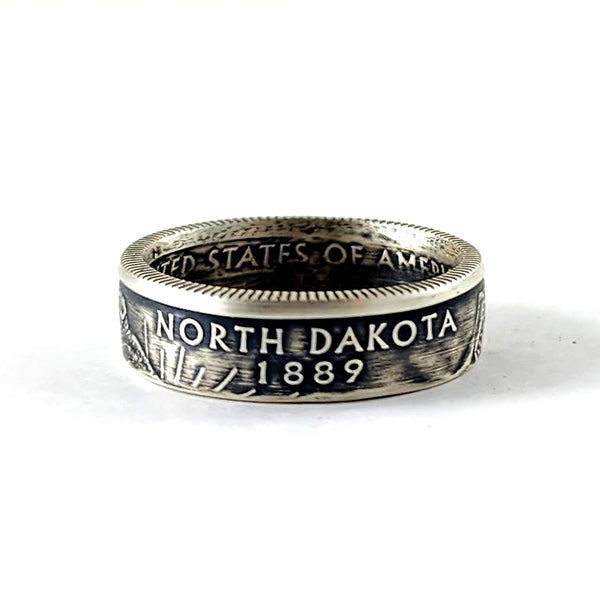 90% Silver North Dakota Quarter Ring coin rings by midnight jo