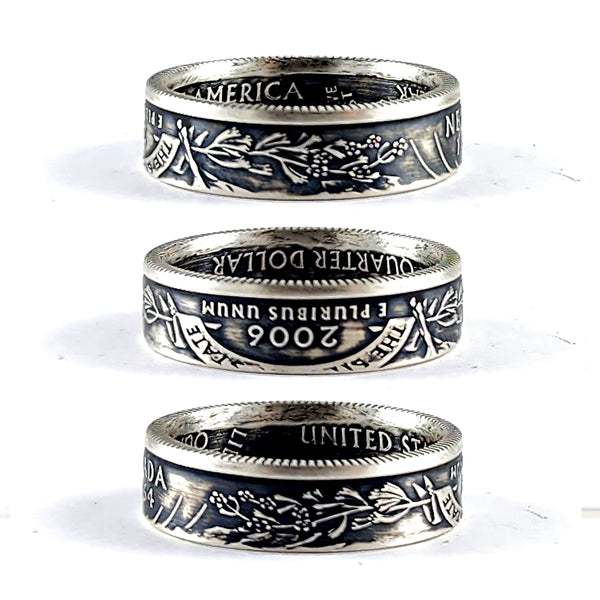 90% Silver Nevada Quarter Ring coin rings by midnight jo