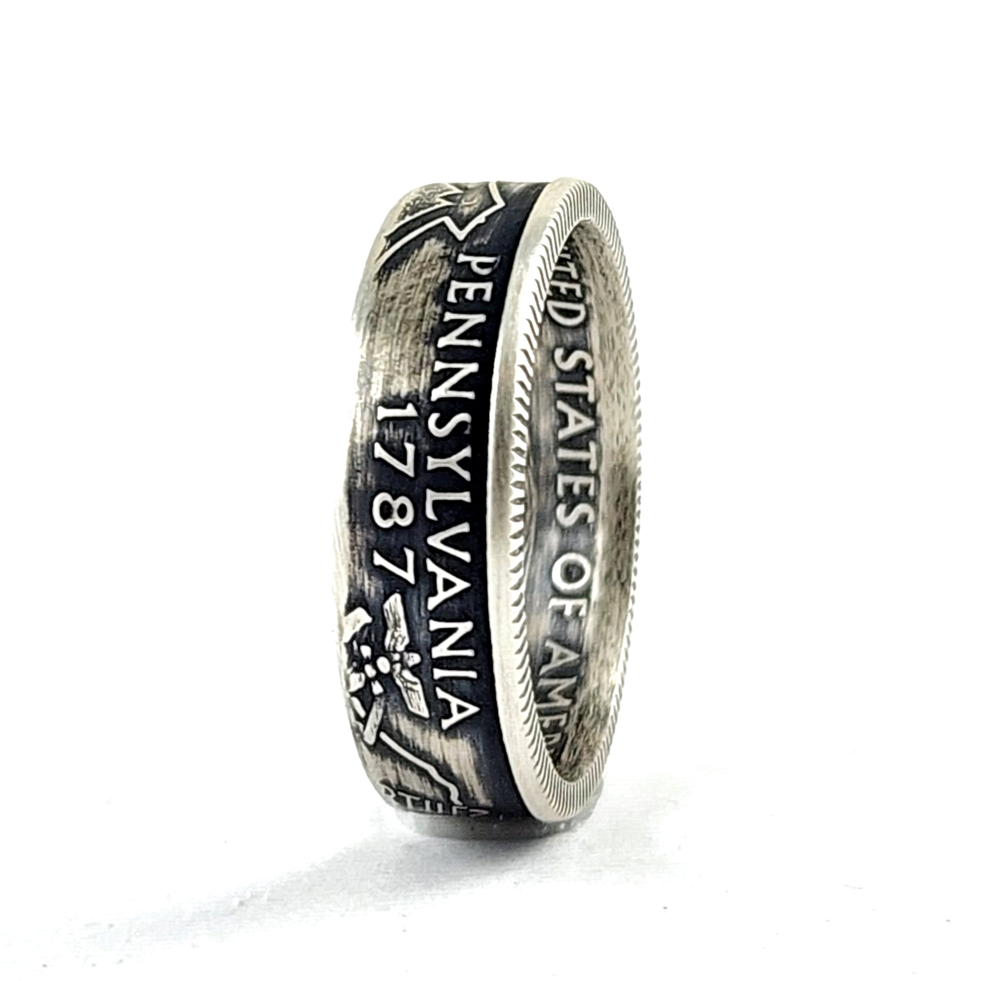 90% Silver Pennsylvania Quarter Ring - Coin Jewelry by