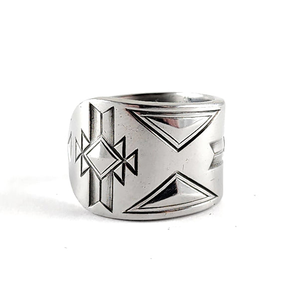 Towle Pueblo Southwestern Stainless Steel Spoon Ring by Midnight Jo