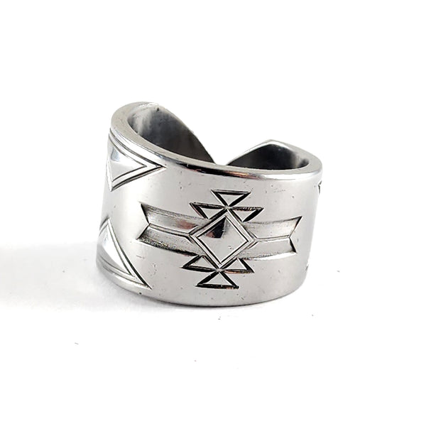 Towle Pueblo Southwestern Stainless Steel Spoon Ring by Midnight Jo