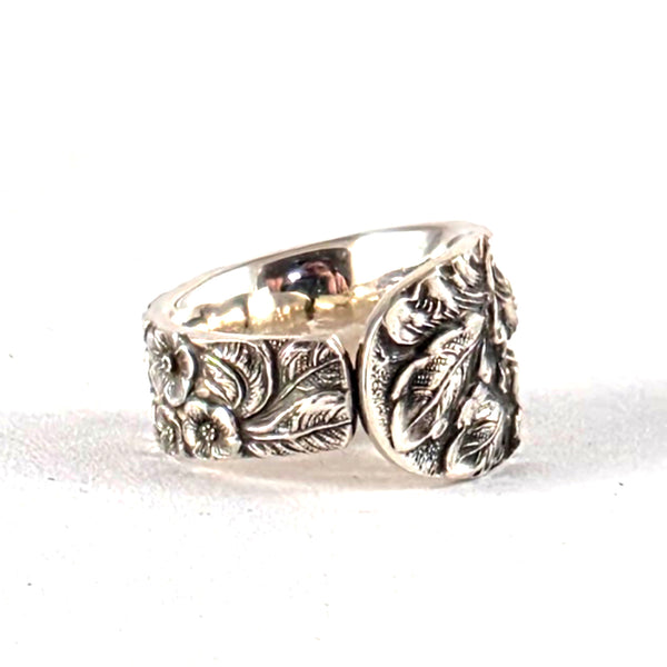 Kirk Stieff Rose Repousse Sterling Silver Spoon Ring by Midnight Jo