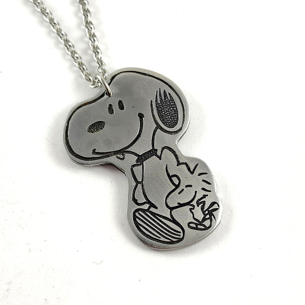 Snoopy & Woodstock Stainless Steel Spoon Necklace jewelry