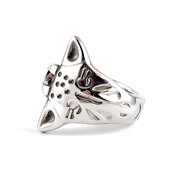 Giraffe Stainless Steel Spoon Ring by Midnight Jo chunky wide