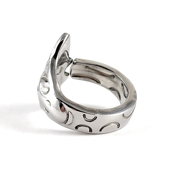 Giraffe Stainless Steel Spoon Ring by Midnight Jo chunky wide