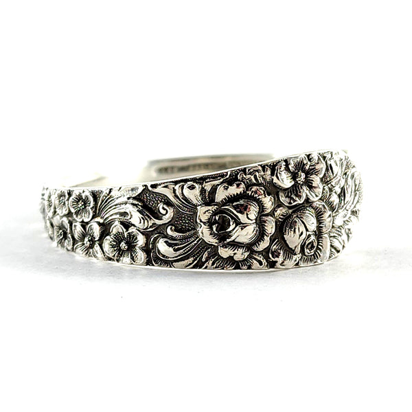 Kirk Stieff Rose Repousse Sterling Silver Cuff Bracelet by Midnight Jo