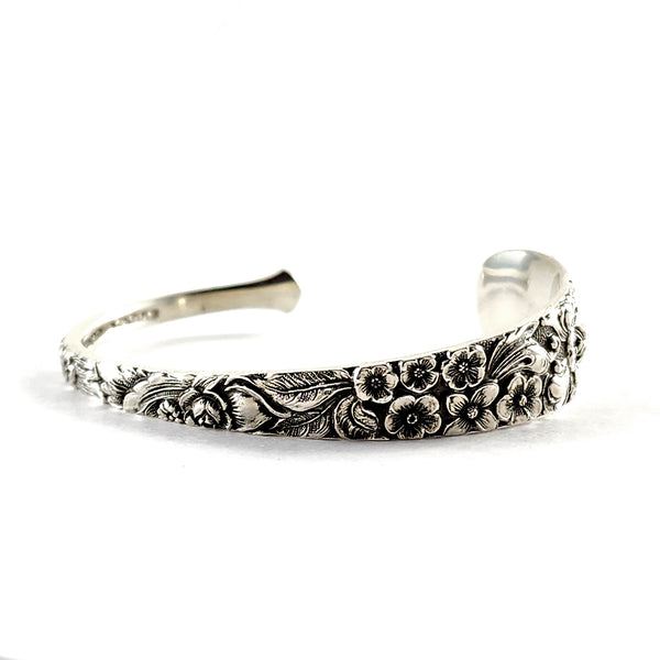 Kirk Stieff Rose Repousse Sterling Silver Cuff Bracelet by Midnight Jo