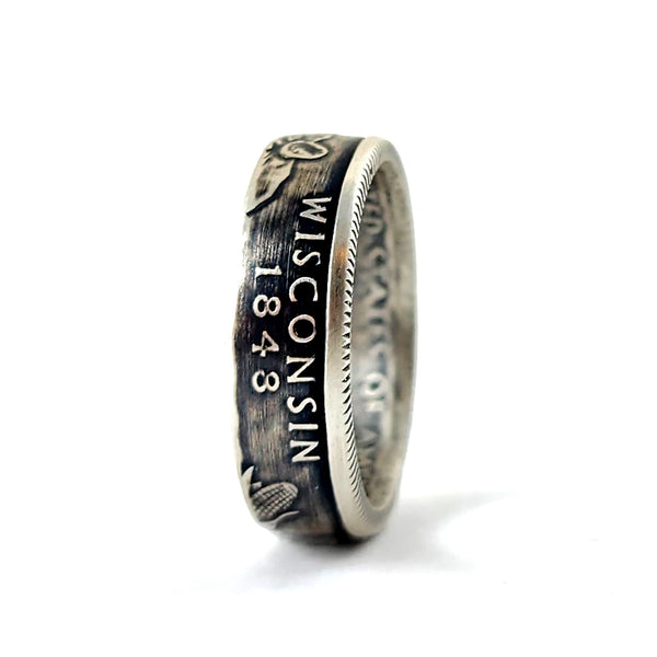 90% Silver Wisconsin Quarter Ring coin rings by midnight jo