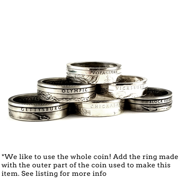 silver national park coin rings by midnight jo