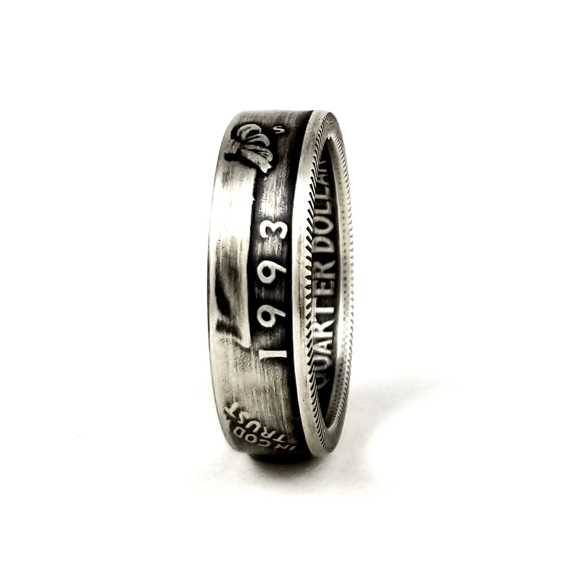 90% Silver 1993 Washington Coin Ring - 26th Birthday Gift