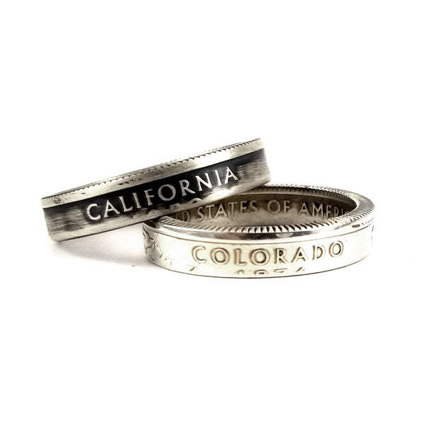 silver state quarter stackable rings by midnight jo