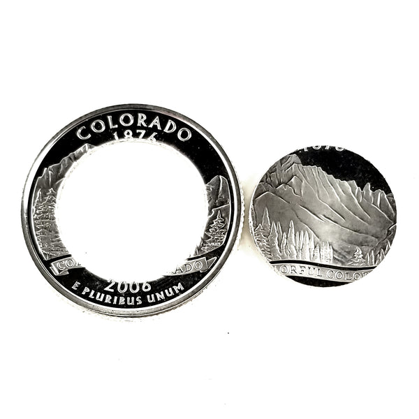 silver colorado proof coin punched out by midnight jo