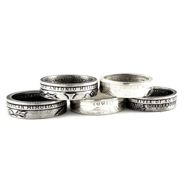 silver 2019 national park quarter rings by midnight jo