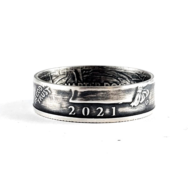 99.9% Fine Silver 2021 Washington Quarter Ring by Midnight Jo