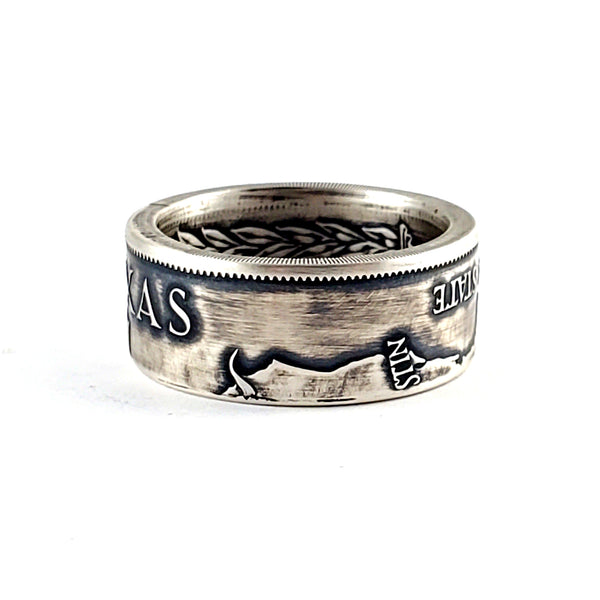 Sterling Silver Big Texas Coin Ring by Midnight Jo franklin mint