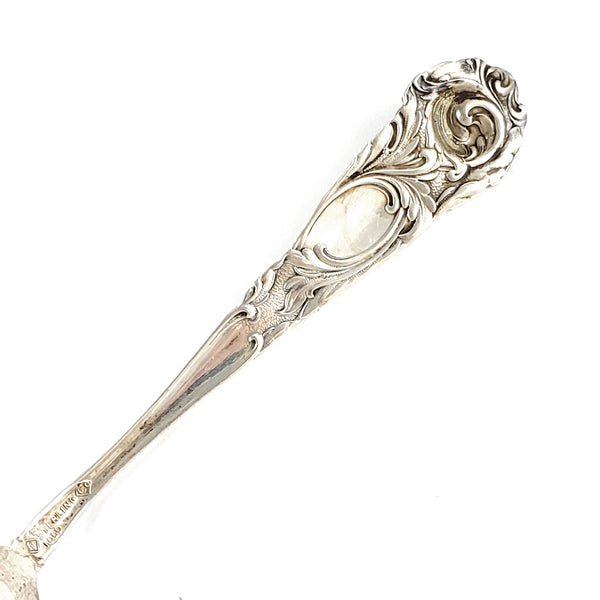 Antique Sterling Silver Chrysanthemum Floral Spoon Ring made to order by midnight jo