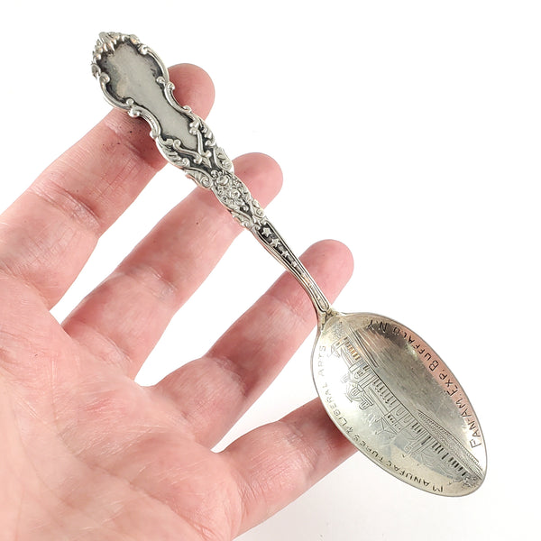 Antique Sterling Silver Floral V & Star Spoon Ring - Made to Order by midnight jo