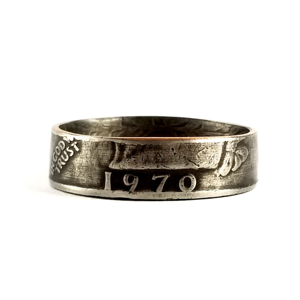 1970 Washington Quarter Coin Ring by midnight jo