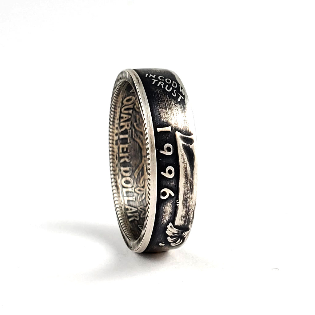 Silver 1996 Quarter Ring - Silver 25th Anniversary Gift