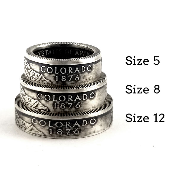 silver state quarter coin ring by midnight jo
